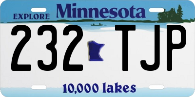 MN license plate 232TJP