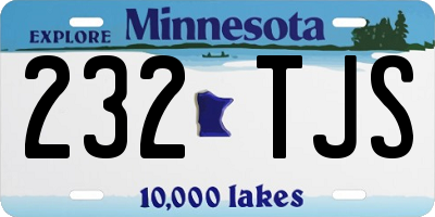 MN license plate 232TJS