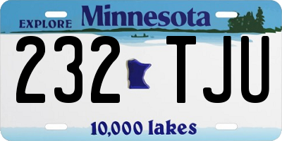 MN license plate 232TJU