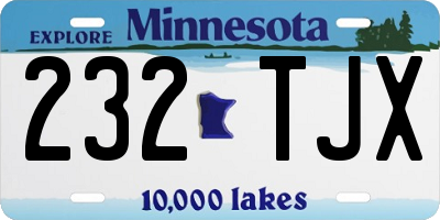 MN license plate 232TJX
