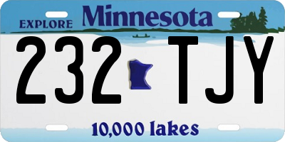 MN license plate 232TJY