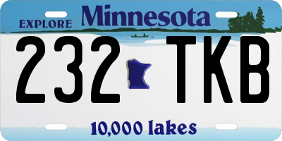 MN license plate 232TKB