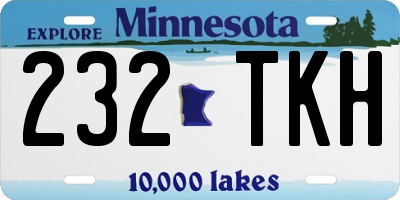 MN license plate 232TKH