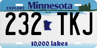 MN license plate 232TKJ