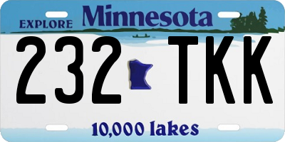MN license plate 232TKK