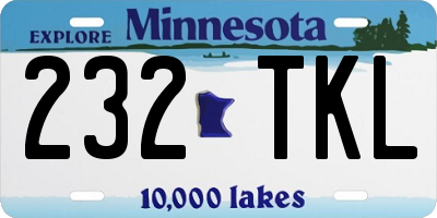 MN license plate 232TKL