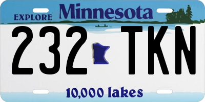 MN license plate 232TKN