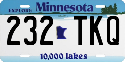 MN license plate 232TKQ