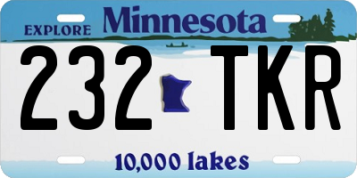 MN license plate 232TKR
