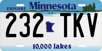 MN license plate 232TKV