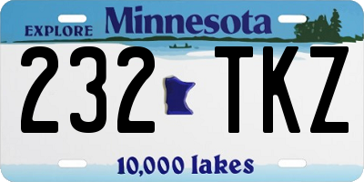 MN license plate 232TKZ