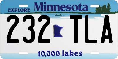 MN license plate 232TLA