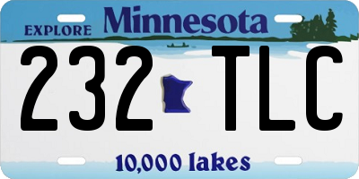 MN license plate 232TLC