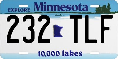 MN license plate 232TLF