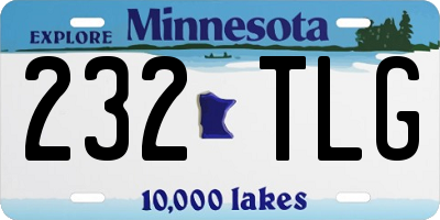 MN license plate 232TLG