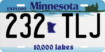 MN license plate 232TLJ