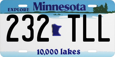 MN license plate 232TLL