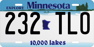 MN license plate 232TLO