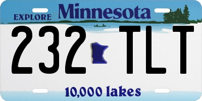 MN license plate 232TLT