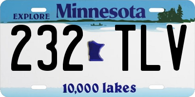 MN license plate 232TLV