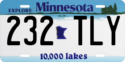 MN license plate 232TLY