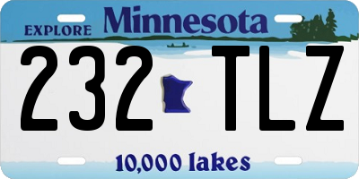 MN license plate 232TLZ