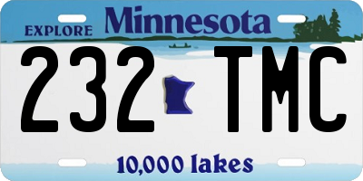 MN license plate 232TMC