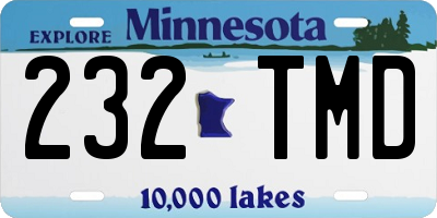 MN license plate 232TMD