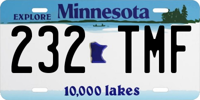 MN license plate 232TMF