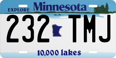 MN license plate 232TMJ