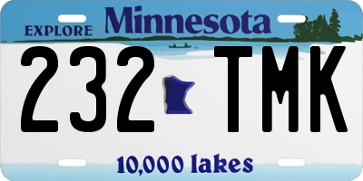 MN license plate 232TMK