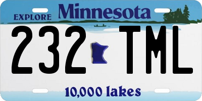 MN license plate 232TML