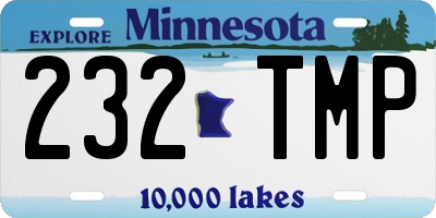 MN license plate 232TMP