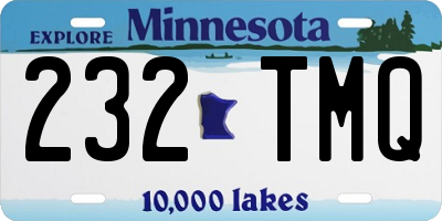 MN license plate 232TMQ