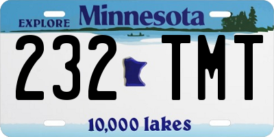 MN license plate 232TMT
