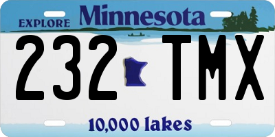 MN license plate 232TMX