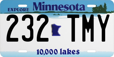 MN license plate 232TMY