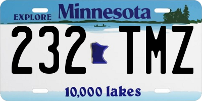 MN license plate 232TMZ