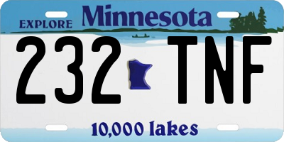 MN license plate 232TNF