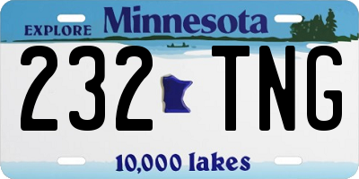 MN license plate 232TNG