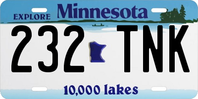 MN license plate 232TNK