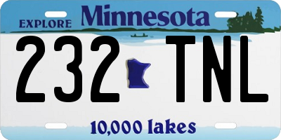 MN license plate 232TNL