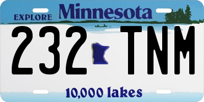 MN license plate 232TNM