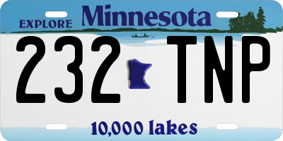 MN license plate 232TNP
