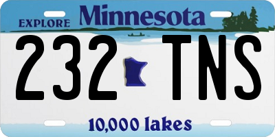 MN license plate 232TNS
