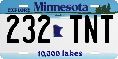 MN license plate 232TNT
