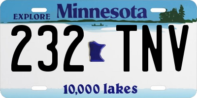 MN license plate 232TNV
