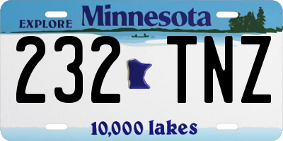 MN license plate 232TNZ