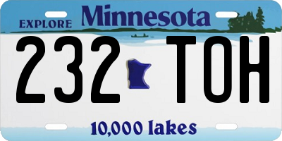 MN license plate 232TOH