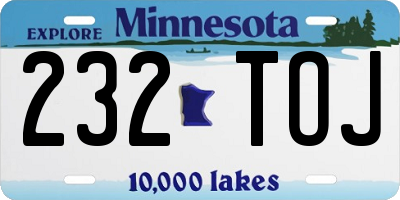 MN license plate 232TOJ